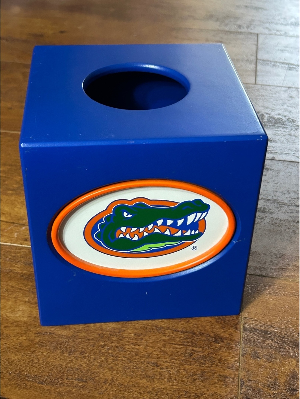 Florida Gators Blue Wooden Tissue Box Cover with Logo